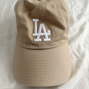 47 Brand Khaki Dodgers Clean Up Strapback Dad Hat